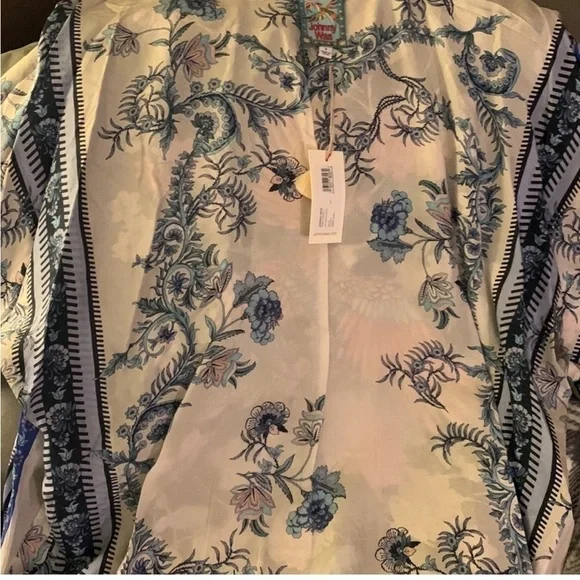 Johnny Was Leia silk HEAVILY EMBROIDERED Kimono NWT (extremely oversized)